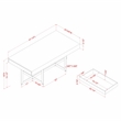 Furniture of America Vasket Contemporary Metal 2-Drawer Coffee Table in White