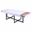 Furniture of America Vasket Contemporary Metal 3-Piece Coffee Table Set in White