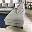 Furniture of America Romer Transitional Fabric L-Shaped Sectional in Light Gray