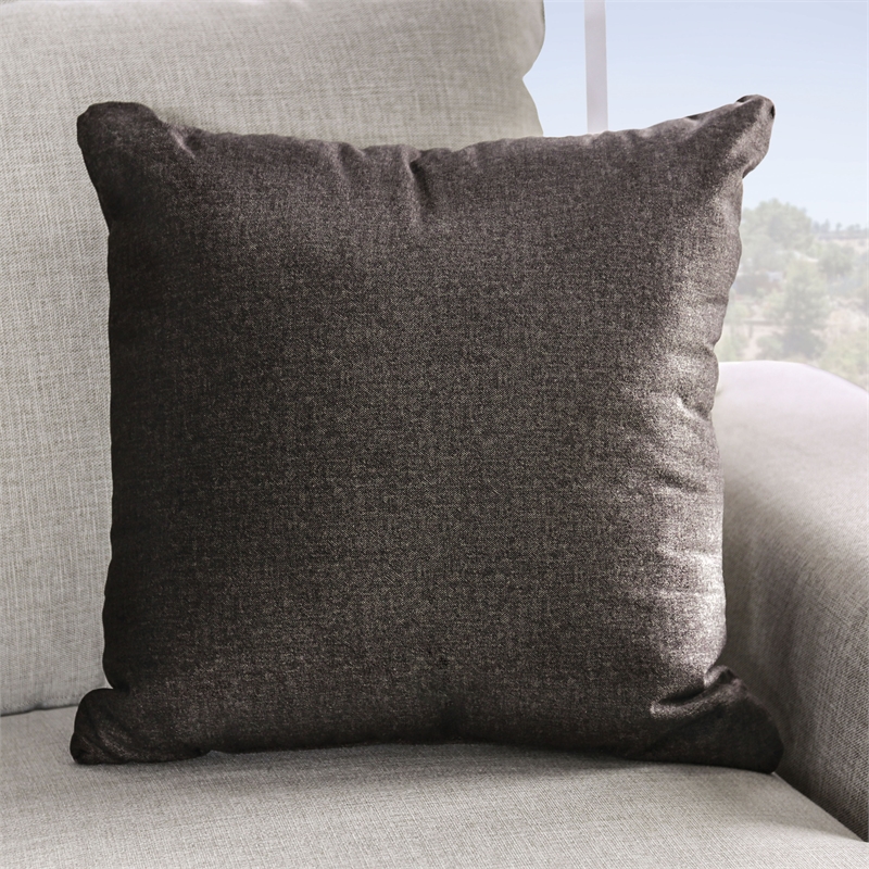 Furniture of America Wendl Transitional Fabric Nailhead Trim Sofa in Light Gray