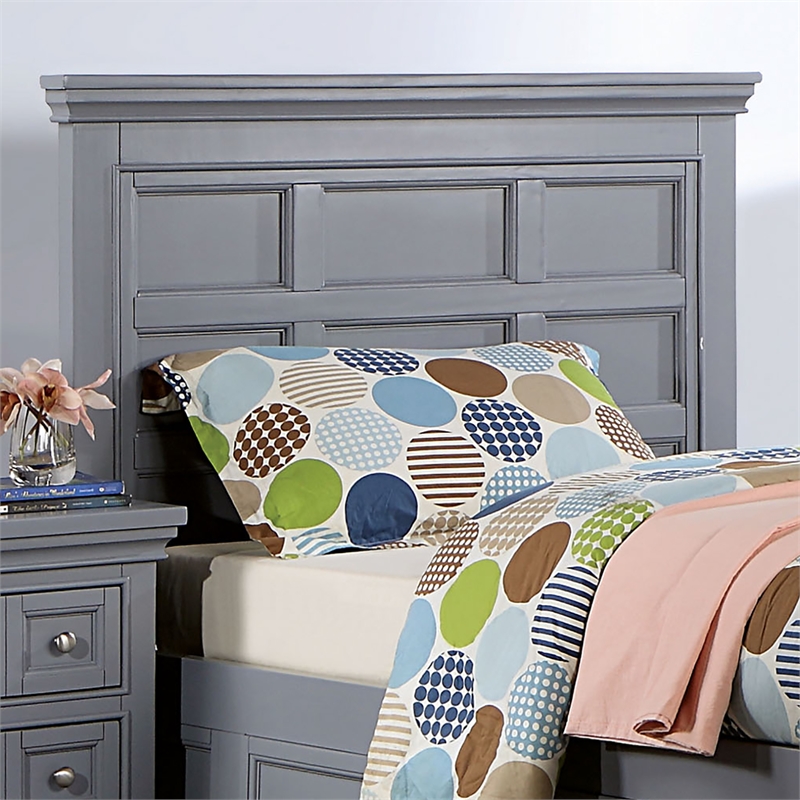 Furniture of America Ender Transitional Wood Twin Bed with Drawers in Gray