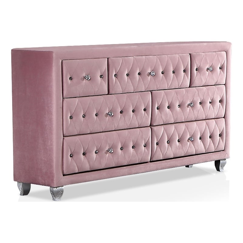 pink fabric dresser Dresser for Bedroom Pink Dresser for Girls Bedroom with 12 Drawers Chest of Drawers with Wood Top, Metal Frame Fabric Dresser - Bed Bath & Beyond