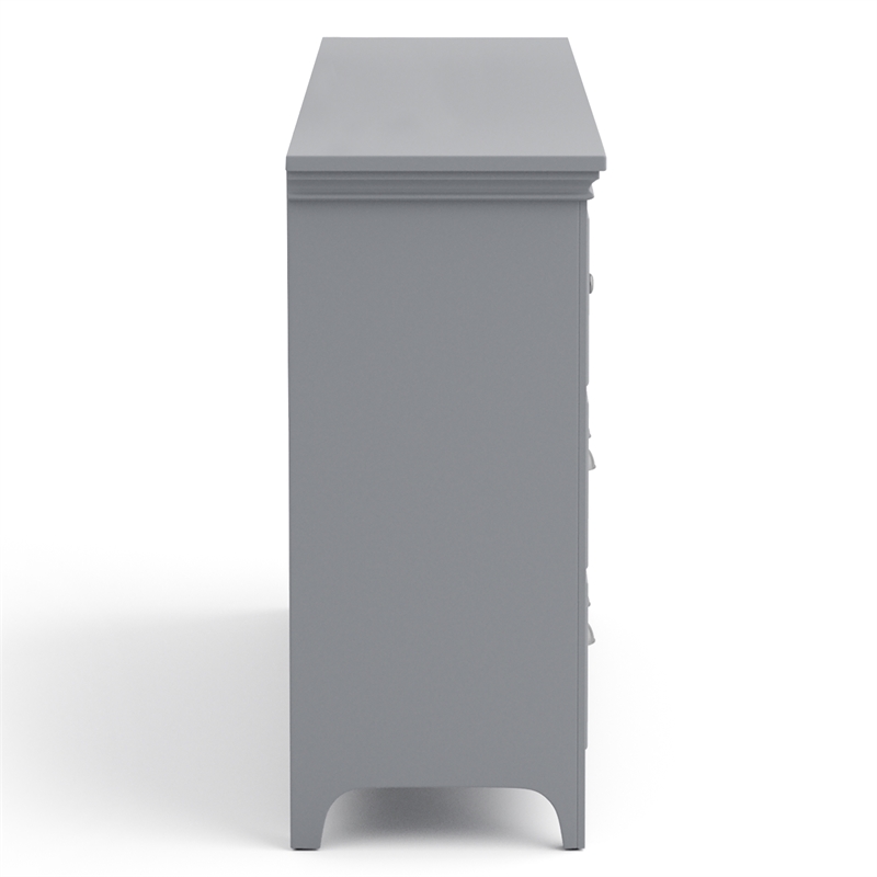 Furniture of America Ender Transitional Wood 7-Drawer Gray Dresser and Care Kit