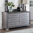 Furniture of America Iden Transitional Wood 6-Drawer Dresser in Gray