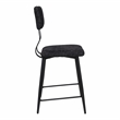 Furniture of America Lionna Metal Padded Counter Chairs in Black (Set of 2)