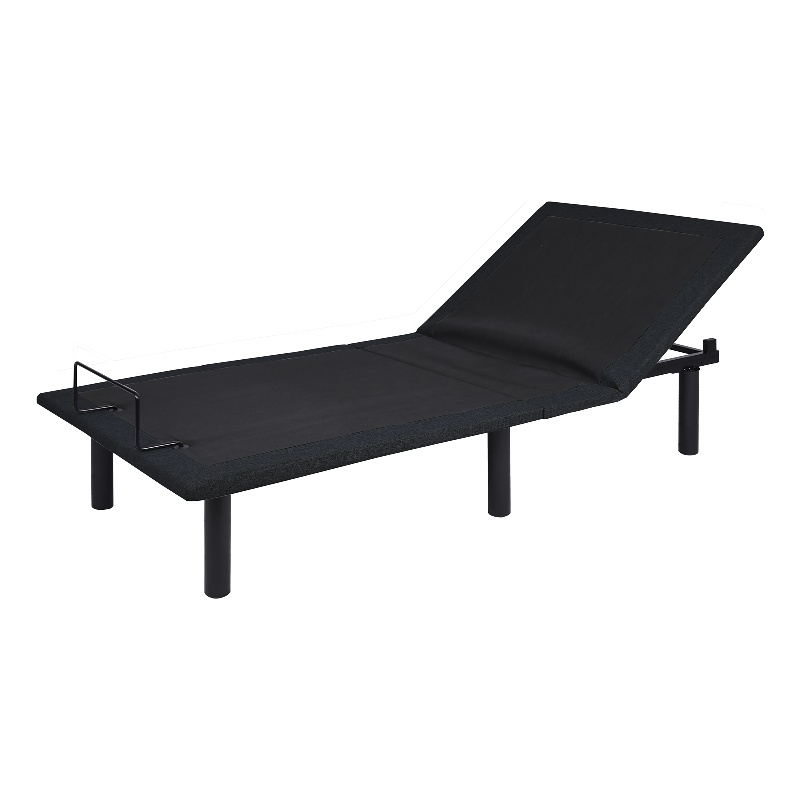 Patz Metal Black Twin XL Adjustable Bed & Wired Hand Control & Single Motor Head