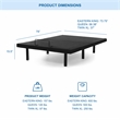 Patz Metal Black 2 Motor King Adjustable Bed & USB Outlet & 3 Pre-sets