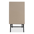 Furniture Of America Haft Wood Multi-Storage Buffet in Light Taupe and Black