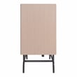 Furniture Of America Haft Wood Multi-Storage Console in Tanned Pink and Black
