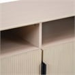 Furniture Of America Haft Wood Multi-Storage Console in Tanned Pink and Black