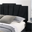 Furniture of America Glanz Glam Fabric Tufted Queen Bed in Black