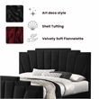 Furniture of America Glanz Glam Fabric Tufted Queen Bed in Black