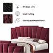 Furniture of America Glanz Glam Fabric Tufted King Bed in Red