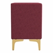 Furniture of America Glanz Glam Fabric Upholstered Nightstand in Red