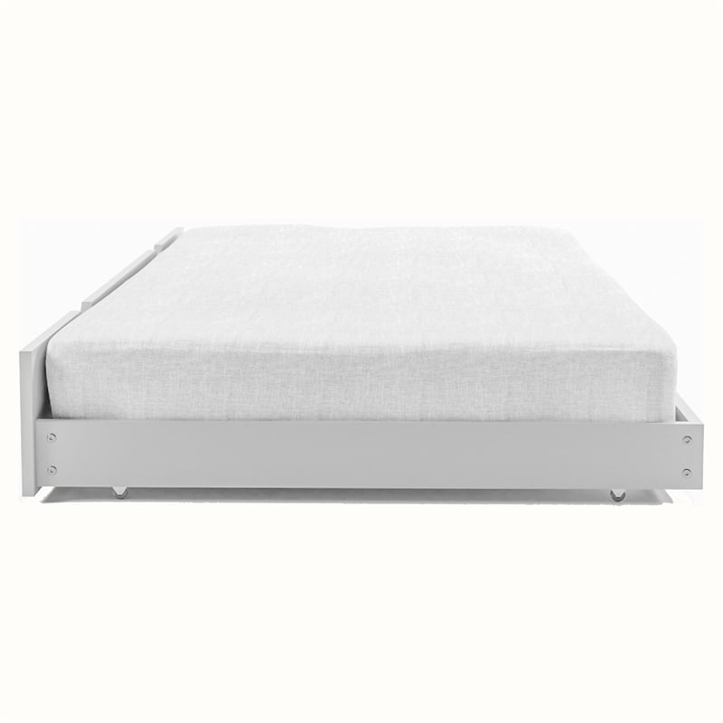 Furniture of America Haeley Solid Wood Antique White Twin Trundle