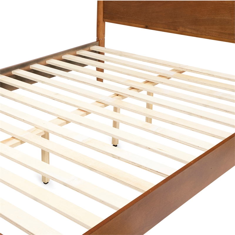 FOA Belkor Solid Wood Queen Platform Bed with 12