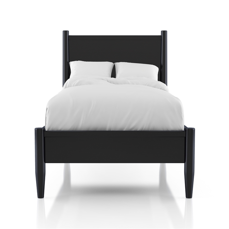 FOA Belkor Solid Wood Twin Platform Bed with 12