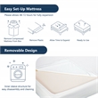 FOA Marc Beige Queen Platform Pattern Fabric Bed with 6