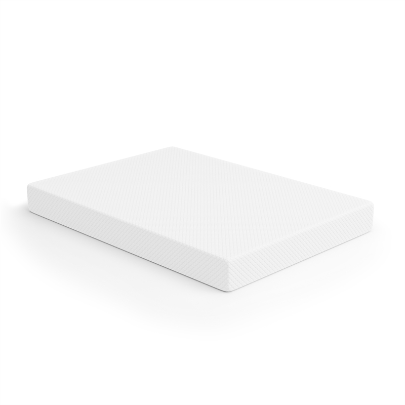 FOA Marc Beige Queen Platform Pattern Fabric Bed with 8