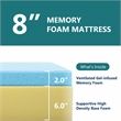 FOA Marc Beige Queen Platform Pattern Fabric Bed with 8