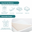FOA Marc Beige Queen Platform Pattern Fabric Bed with 8