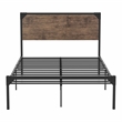 FOA Budenholz Brown Metal Full Platform Bed with 12