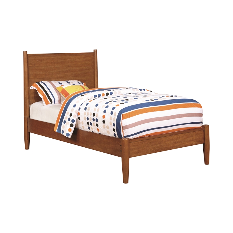 FOA Belkor Solid Wood Twin Platform Bed with 12