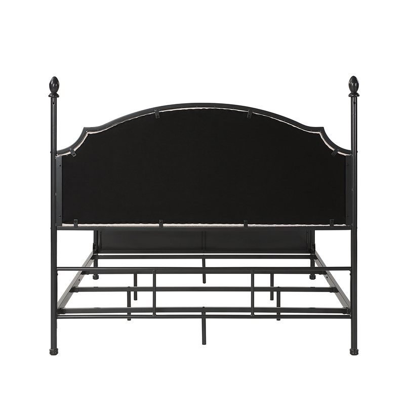 Furniture of America Dahlia Transitional Gunmetal Metal Queen Bed