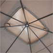 Furniture of America Naj 13' Outdoor Gazebo with  Netting in Brown Fabric