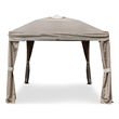 Furniture of America Naj 10' Pop-Up Outdoor Brown Fabric Gazebo with Wind Vent