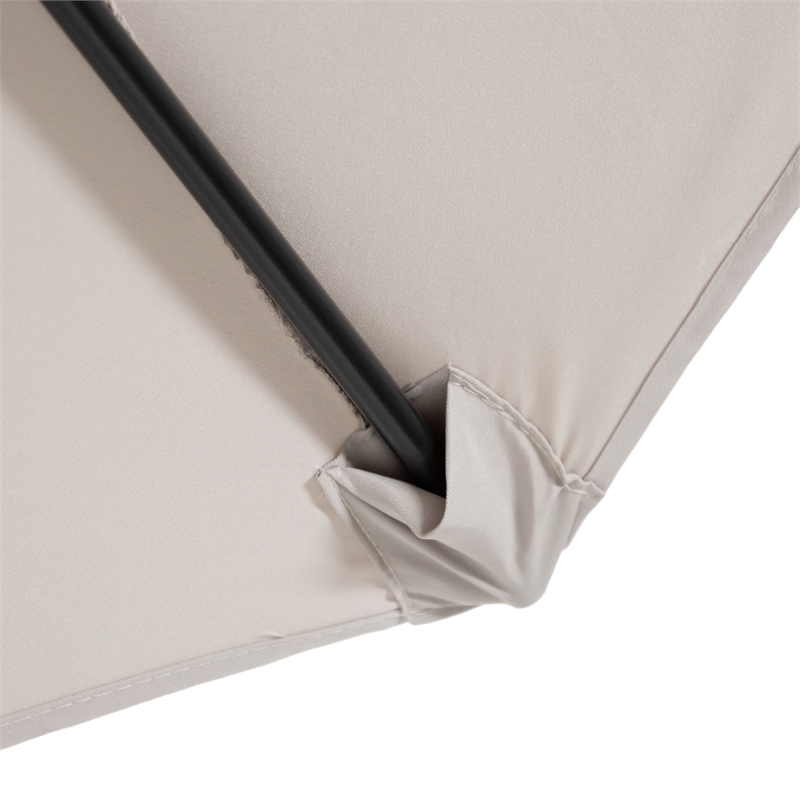 Furniture of America Stor 9' Metal Outdoor Tilting Patio Beige Umbrella