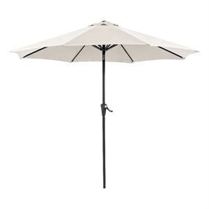 Furniture of America Stor 9' Metal Outdoor Tilting Patio Beige Umbrella