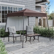 Furniture of America Voss 6' Outdoor Burgundy Fabric Canopy Pop-Up Gazebo Tent