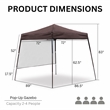 Furniture of America Voss 6' Outdoor Burgundy Fabric Canopy Pop-Up Gazebo Tent