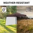 Furniture of America Voss 6' Outdoor Burgundy Fabric Canopy Pop-Up Gazebo Tent