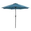 Furniture of America Ella 9' Outdoor Metal Round Patio Sherpa Blue Umbrella