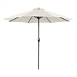 Furniture of America Ella 9' Outdoor Metal Round Patio Beige Umbrella