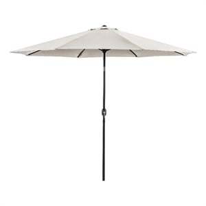 Furniture of America Perth 11' Outdoor Patio Metal Patio Beige Umbrella