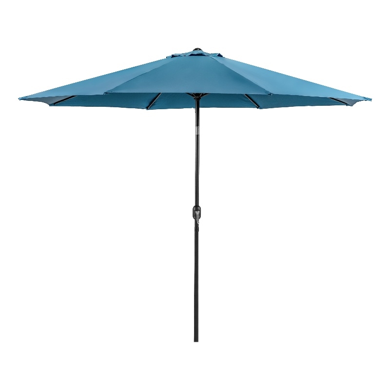 Furniture of America Perth 11' Outdoor Patio Metal Patio Sherpa Blue Umbrella