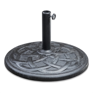 Furniture of America Bass Outdoor Patio Round Resin Black Umbrella Base