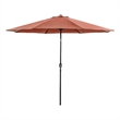 Furniture of America Perth 11' Outdoor Patio Metal Patio Sienna Red Umbrella