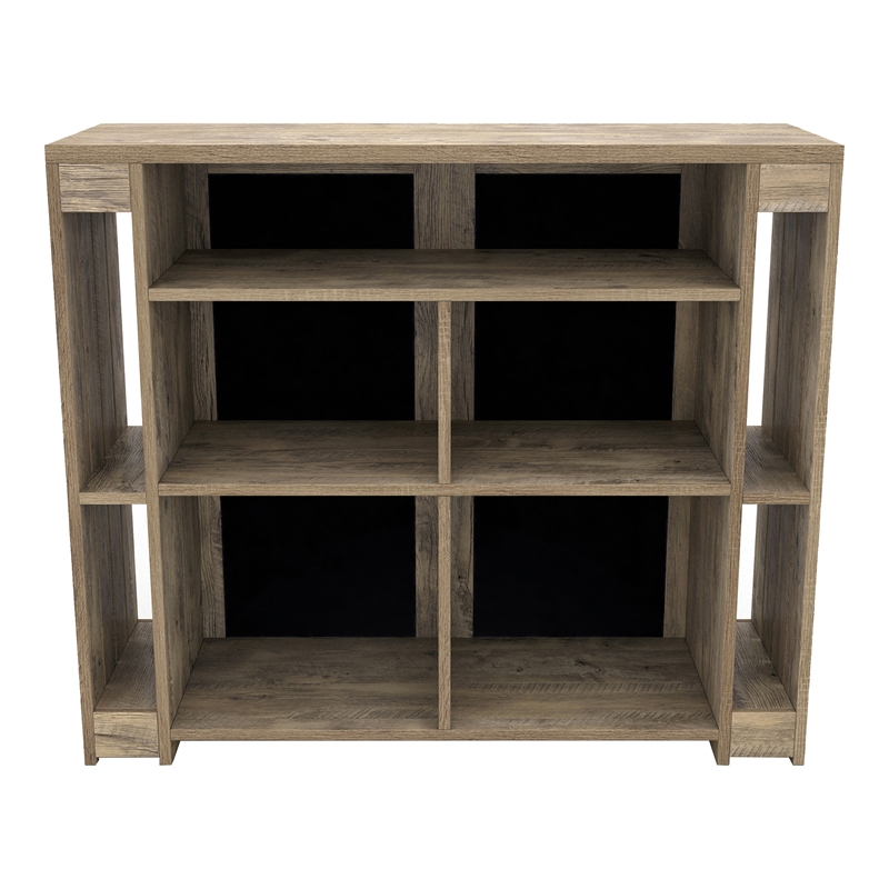Furniture of America Levi Farmhouse Wood Bart Table in Weathered Oak