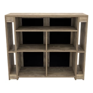 Furniture of America Levi Farmhouse Wood Bart Table in Weathered Oak