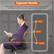 Furniture of America Siv Ergonomic Nylon Fabric Mesh Swevil Desk Chair in Black