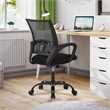Furniture of America Siv Ergonomic Nylon Fabric Mesh Swevil Desk Chair in Black
