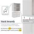 Furniture of America Seni Stackable Wood 2-Drawer Bookcase in White