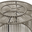 Muse & Lounge Co. Meja Wicker / Rattan Round Outdoor Coffee Table in Gray
