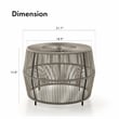 Muse & Lounge Co. Meja Wicker / Rattan Round Outdoor Coffee Table in Gray