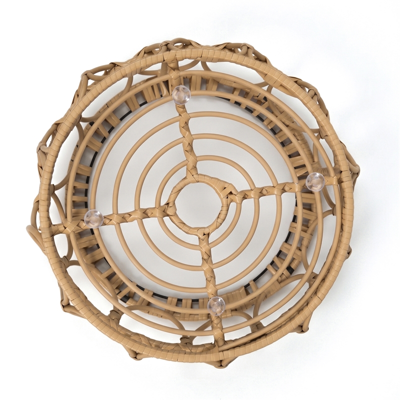 Muse & Lounge Co. Serene Wicker / Rattan Round Outdoor Coffee Table in Natural