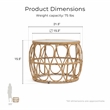Muse & Lounge Co. Serene Wicker / Rattan Round Outdoor Coffee Table in Natural